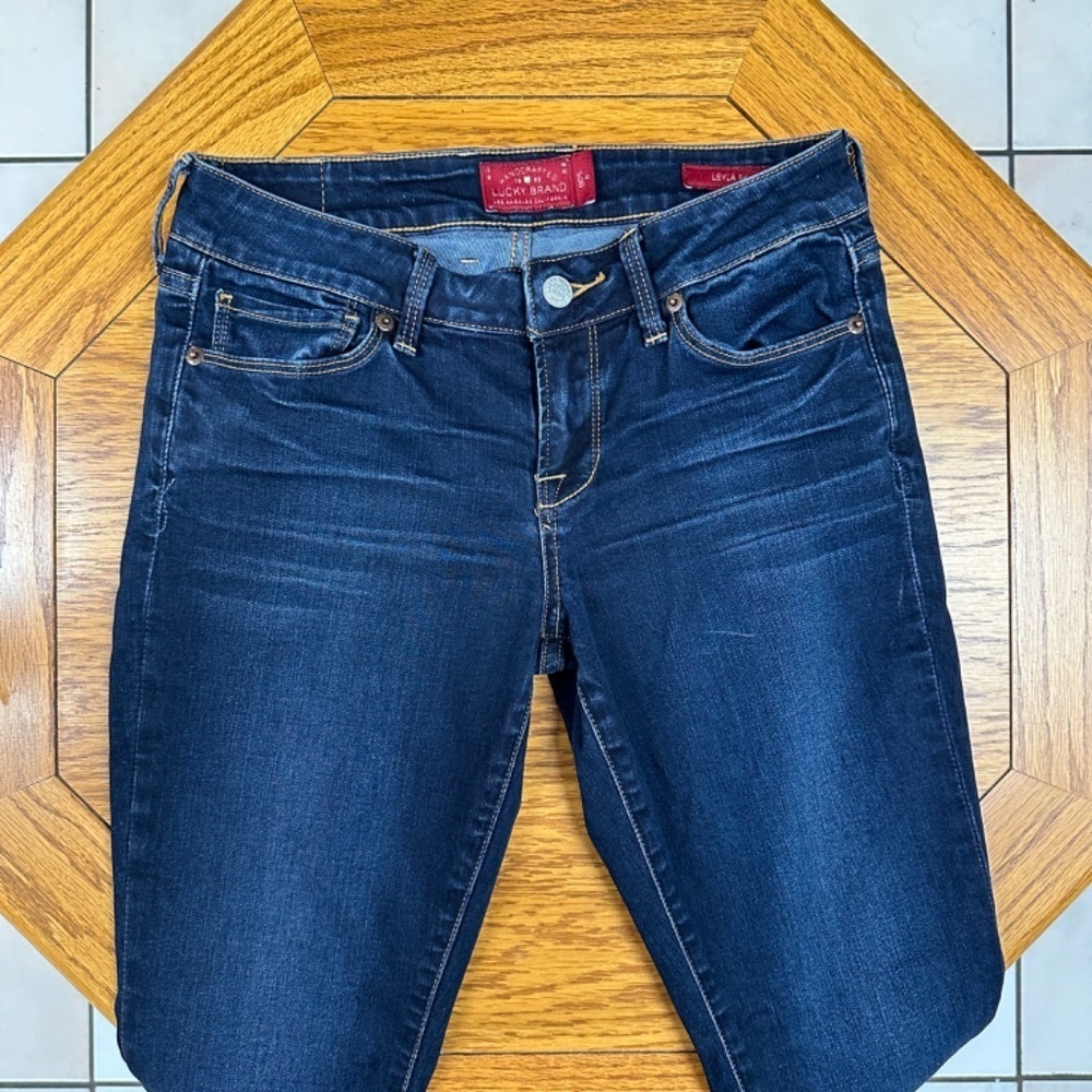 *LUCKY BRAND* Dark Wash Leyla Skinny Jeans Size 0 - Picture 2 of 9